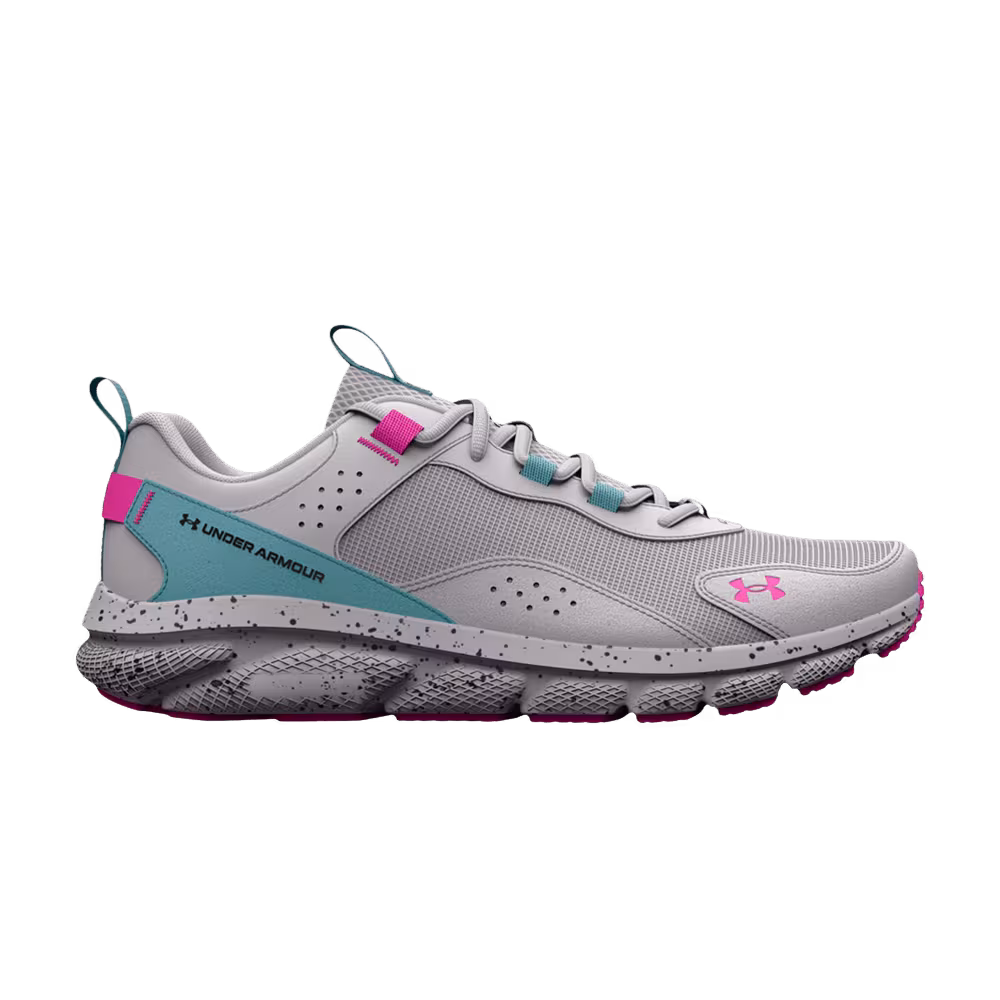 Under Armour Women's Charged Verssert Speckle Halo Grey Blue Pink