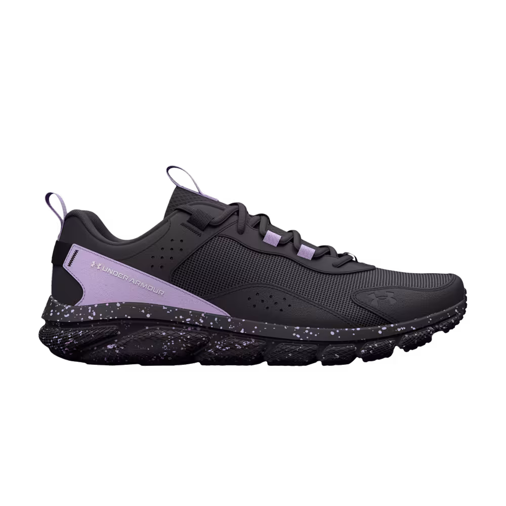 Under Armour Women's Charged Verssert Speckle Jet Grey Nebula Purple
