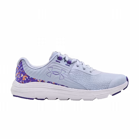 Under Armour Outhustle Print GS 'Oxford Blue Brilliant Violet'