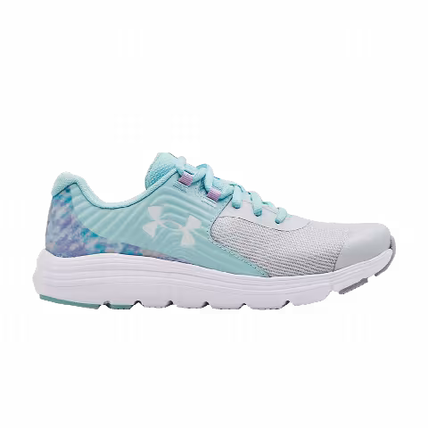 Under Armour Outhustle Print GS 'Opal Blue Halo Grey'