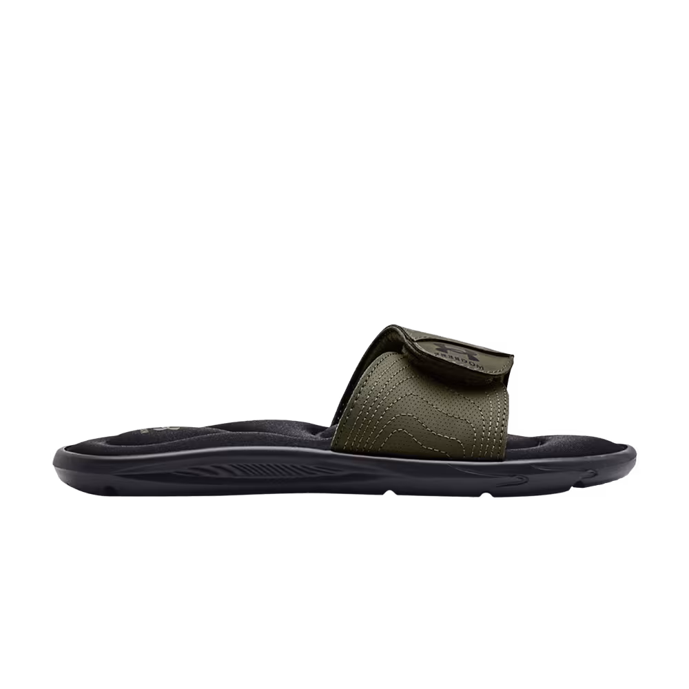 Under Armour Women's Ignite Freedom 2 Slide Black Marine OD Green