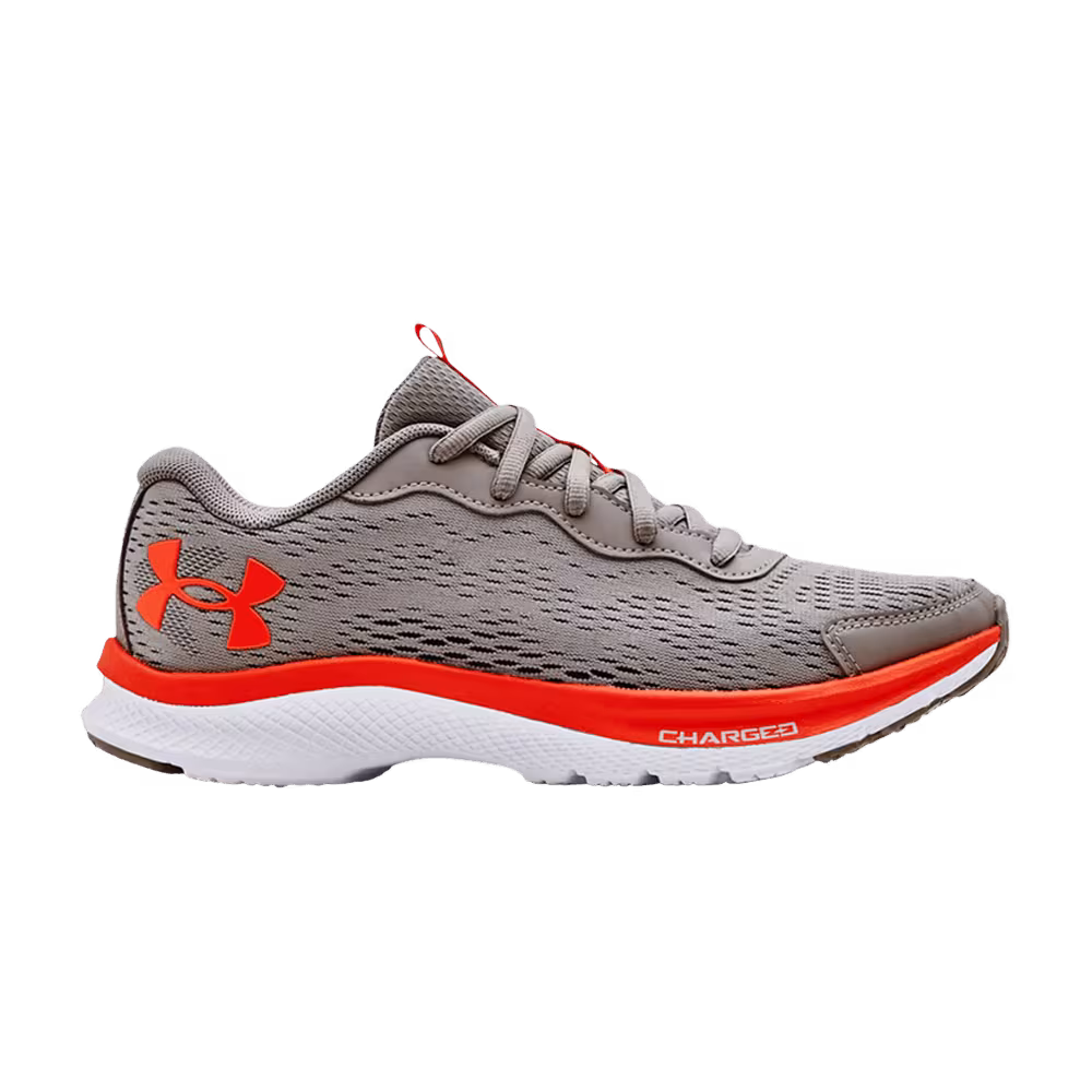 Under Armour Charged Bandit 7 GS Grey Wolf Orange