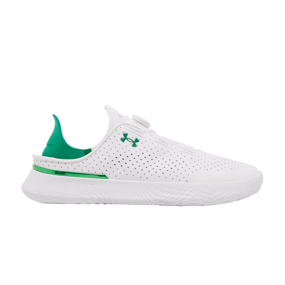 Under Armour SlipSpeed White Team Kelly Green