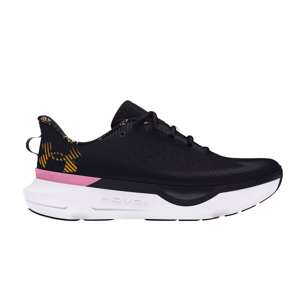 Under Armour Women's HOVR Infinite Pro Black Golden Yellow Floral