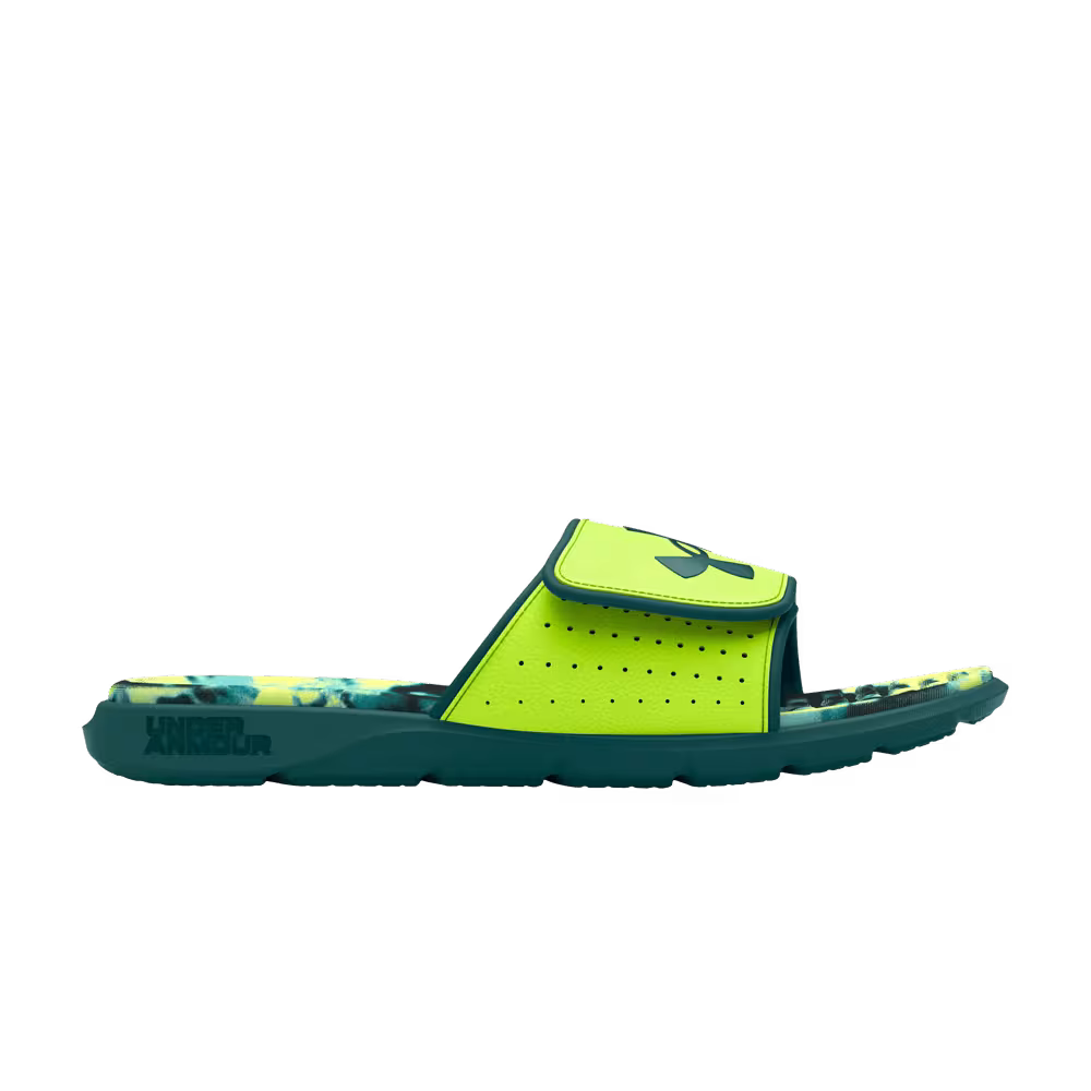 Under Armour Ignite Pro Graphic Footbed Slide Hydro Teal Tie-Dye