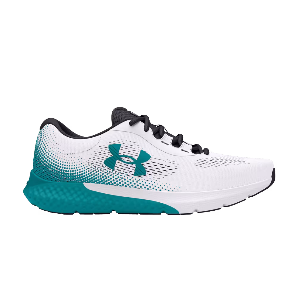Under Armour Charged Rogue 4 4E Wide White Circuit Teal