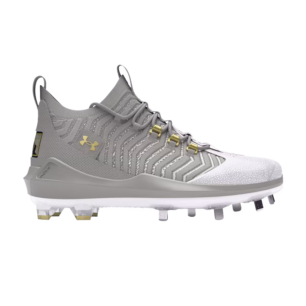 Under Armour Harper 9 Pro ST Baseball Grey Metallic Gold