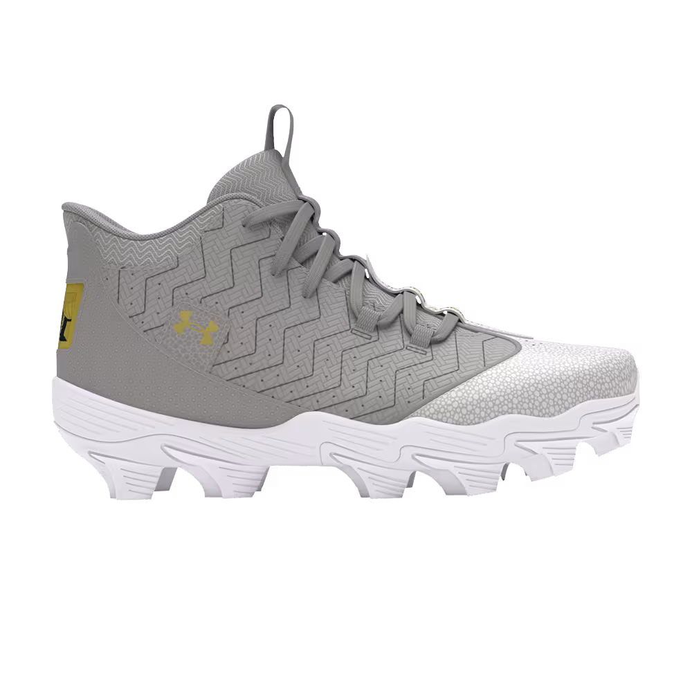 Under Armour Harper 9 RM Jr Baseball Grey Metallic Gold