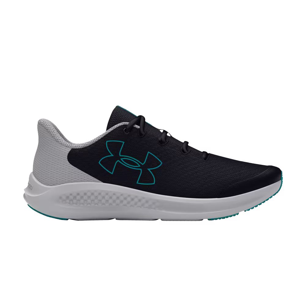 Under Armour Charged Pursuit 3 GS Big Logo - Black Circuit Teal