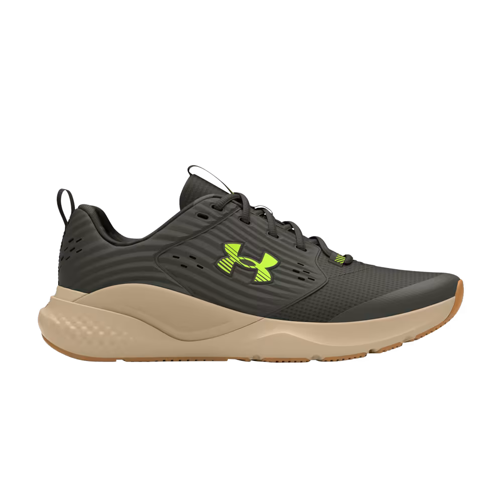 Under Armour Charged Commit 4 Camo Baroque Green High Vis Yellow