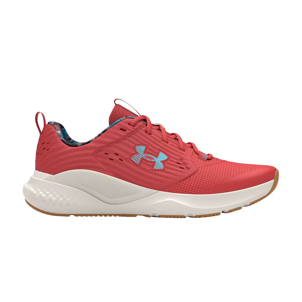 Under Armour Women's Charged Commit 4 Printed Red Solstice Sky Blue