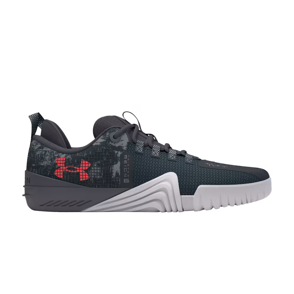 Under Armour TriBase Reign 6 Grey Void Rush Red Camo