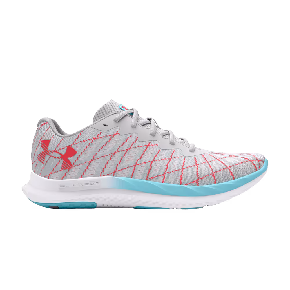 Under Armour Women's Charged Breeze 2 Distant Grey Red Solstice