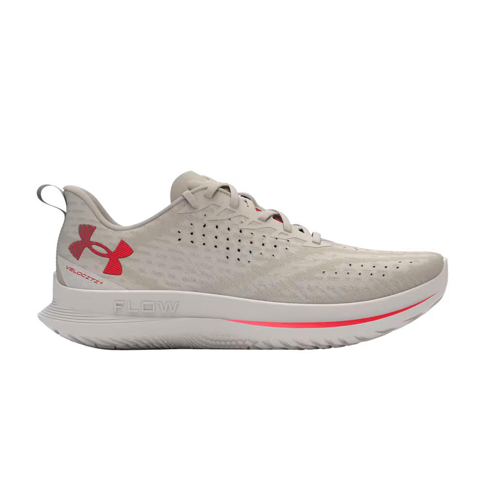 Under Armour Women's Flow Velociti 4 White Clay Racer Red