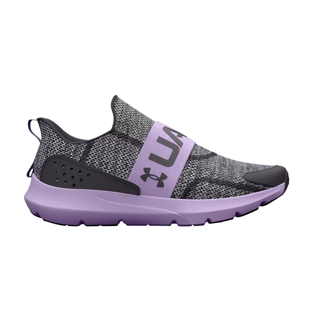 Under Armour Surge 3 Slip GS Jet Grey Nebula Purple