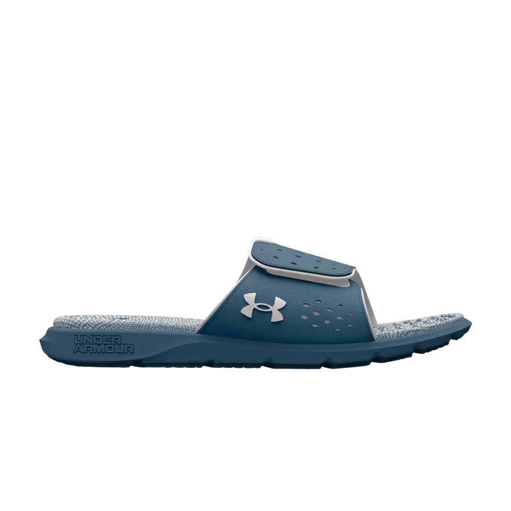 Under Armour Women's Ignite Pro Graphic Footbed Slide Static Blue