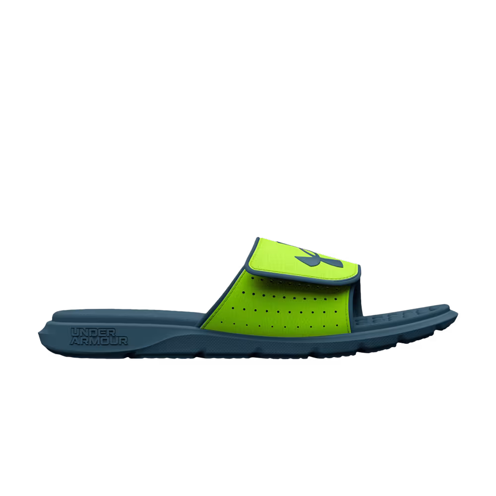 Under Armour Ignite Pro Slide GS Lime Surge Static Blue