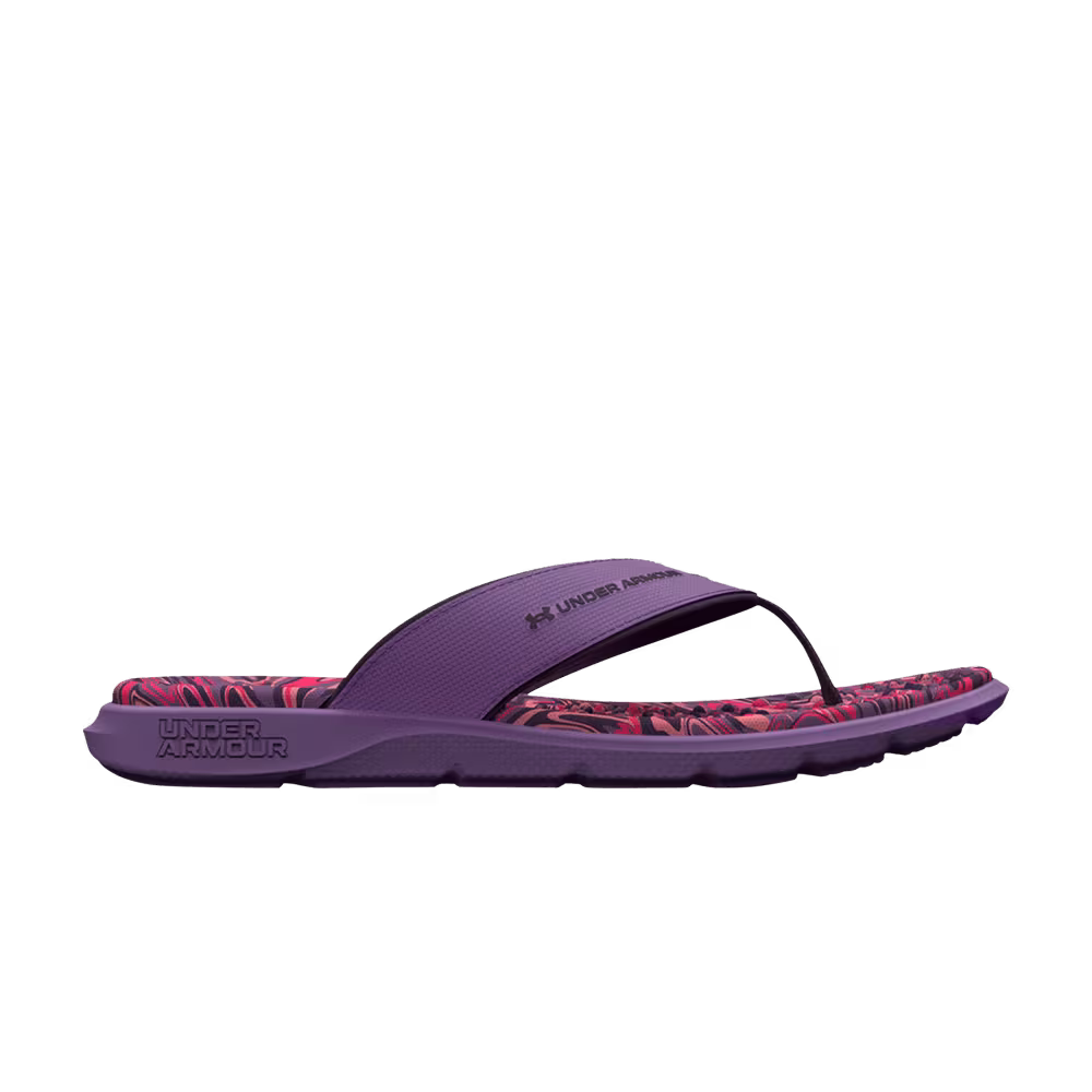 Under Armour Women's Ignite Pro Marbella Graphic Sandal Retro Purple Marble
