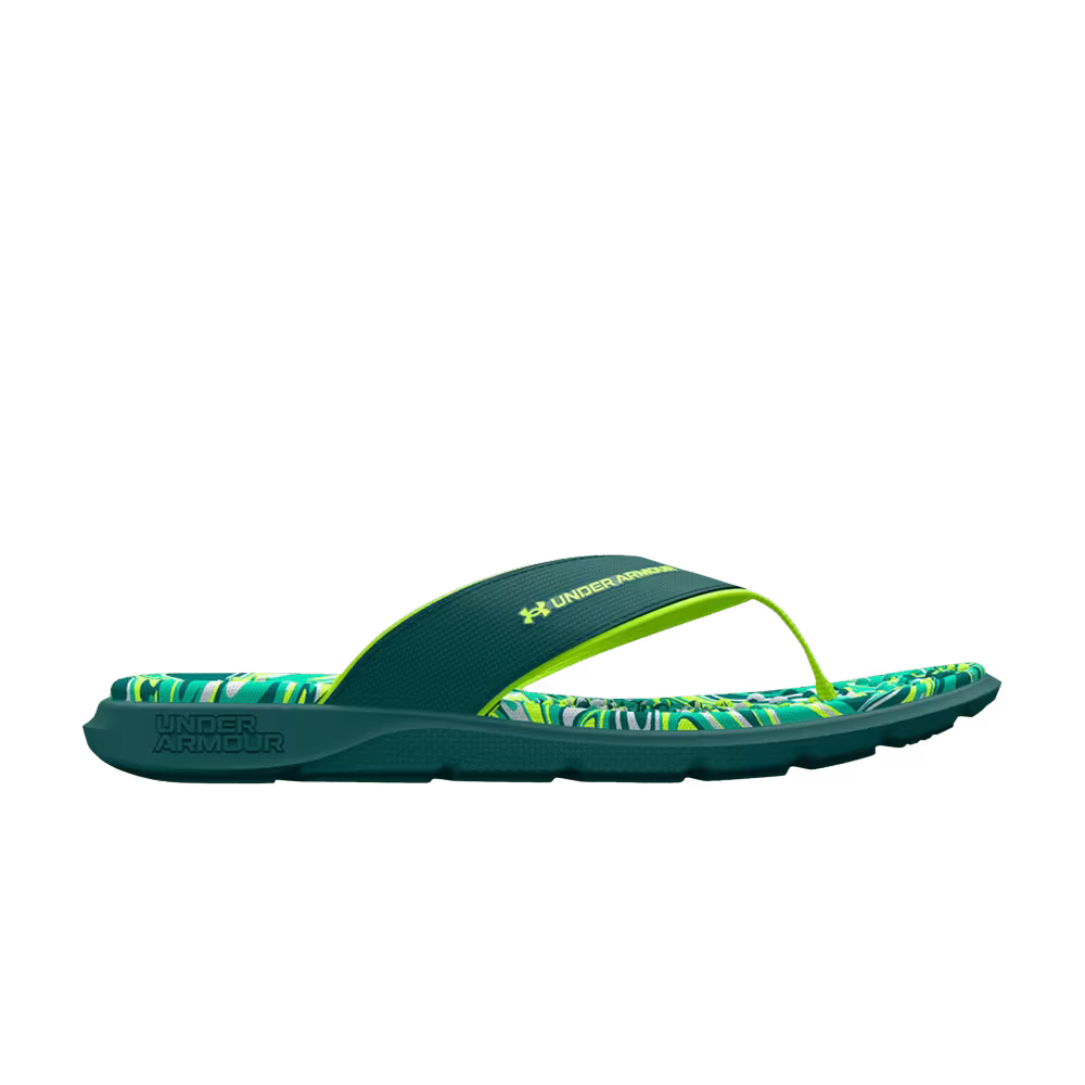 Under Armour Women's Ignite Pro Marbella Graphic Sandal Coastal Teal Marble