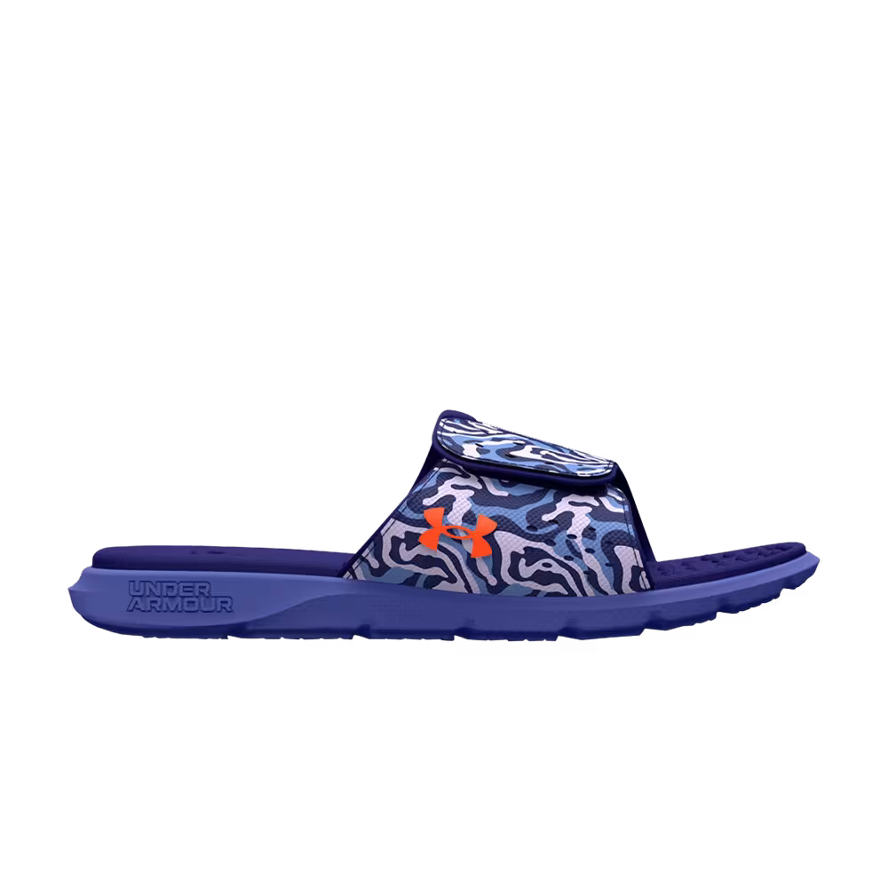 Under Armour Women's Ignite Pro Graphic Strap Slide Baja Blue Camo