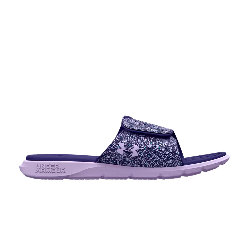 Under Armour Ignite Pro Graphic Strap Slide GS Nebula Purple Dot Print