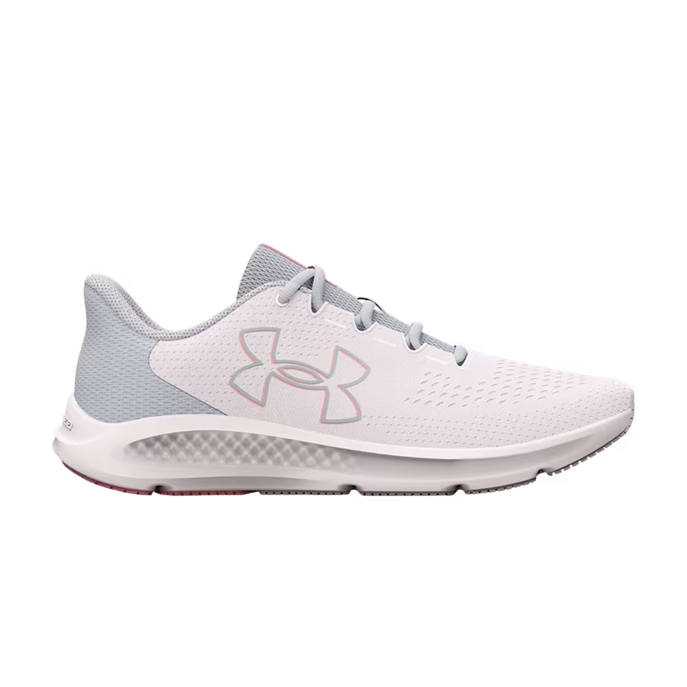 Under Armour Women's Charged Pursuit 3 Big Logo - White Pink Fizz