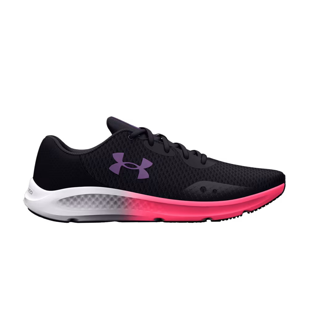 Under Armour Women's Charged Pursuit 3 Black Pink Shock
