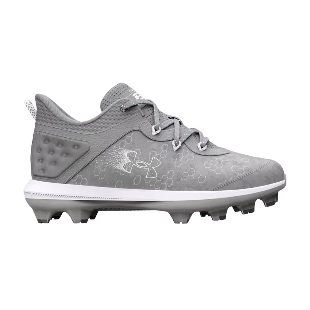 Under Armour Harper 8 TPU GS Baseball Grey White
