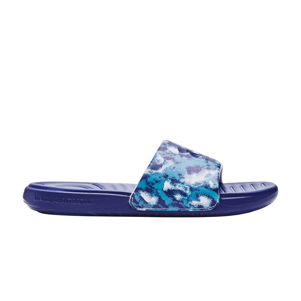 Under Armour Ansa Graphic Slide GS Sonar Blue Paint Smudge