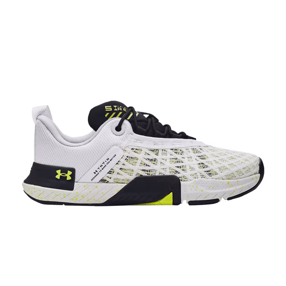 Under Armour Women's TriBase Reign 5 White Lime Yellow