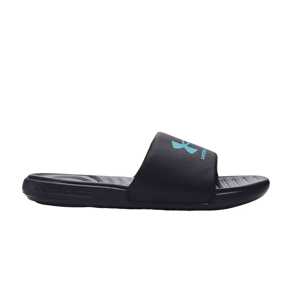 Under Armour Ansa Fixed Slide GS Black Blue Surf