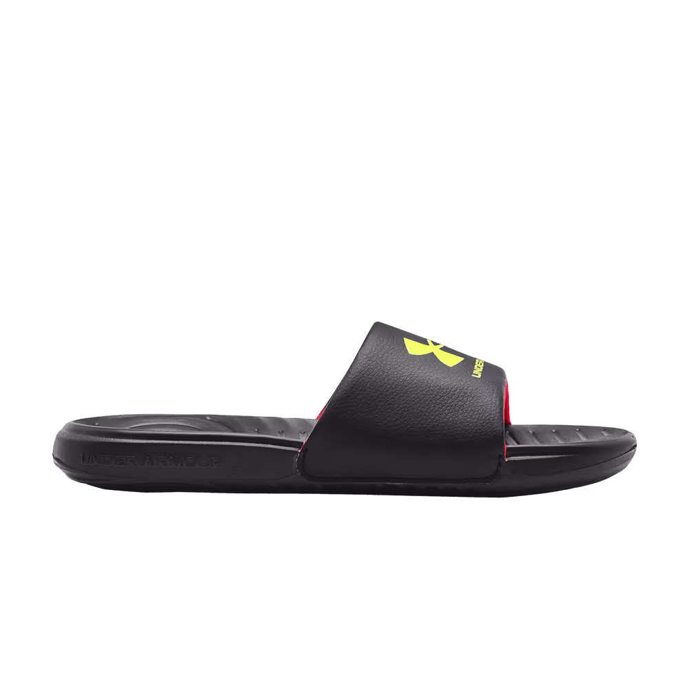 Under Armour Ansa Fixed Slide GS Black Yellow Ray