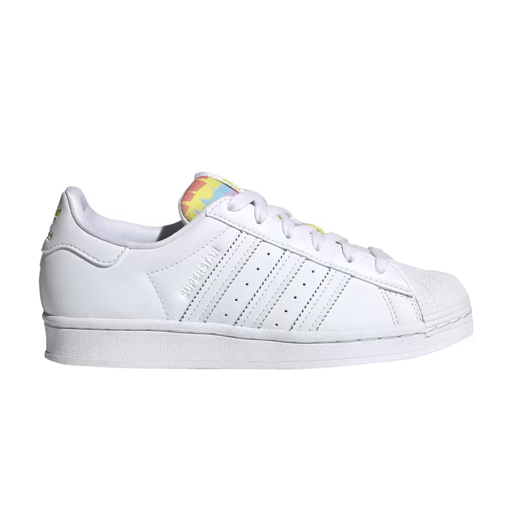 Adidas Superstar Big Kid White Color Pop