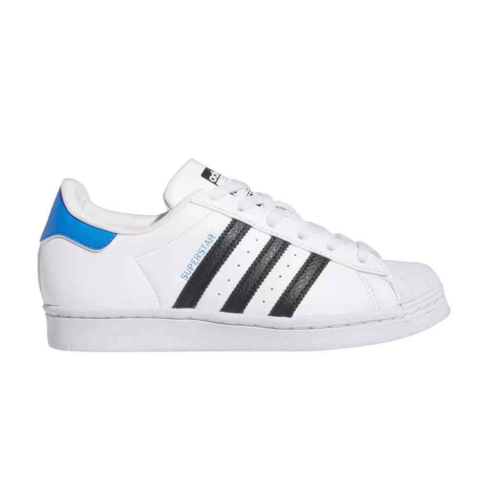 Adidas Superstar Big Kid White Blue Rush