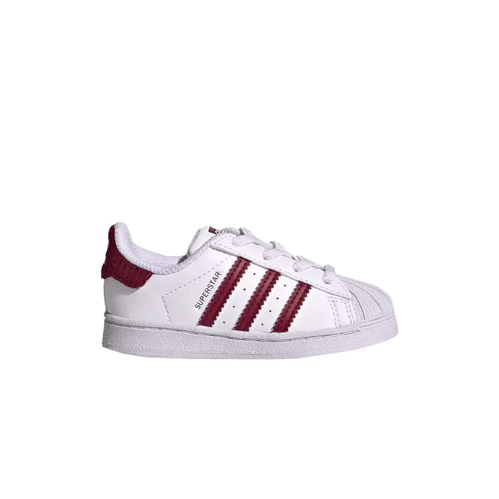 Adidas Superstar I White Team College Burgundy