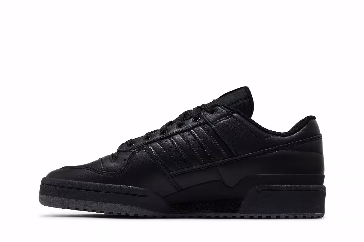 Adidas Forum Low CL Triple Black, view 4