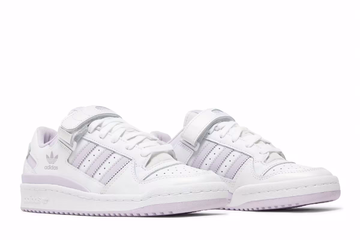 Adidas Women's Forum Low White Purple Tint, view 9