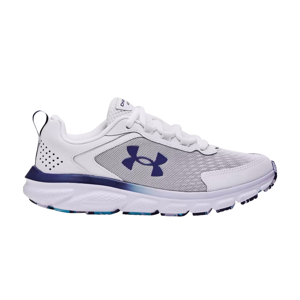 Under Armour Women's Charged Assert 9 Marble White Sonar Blue