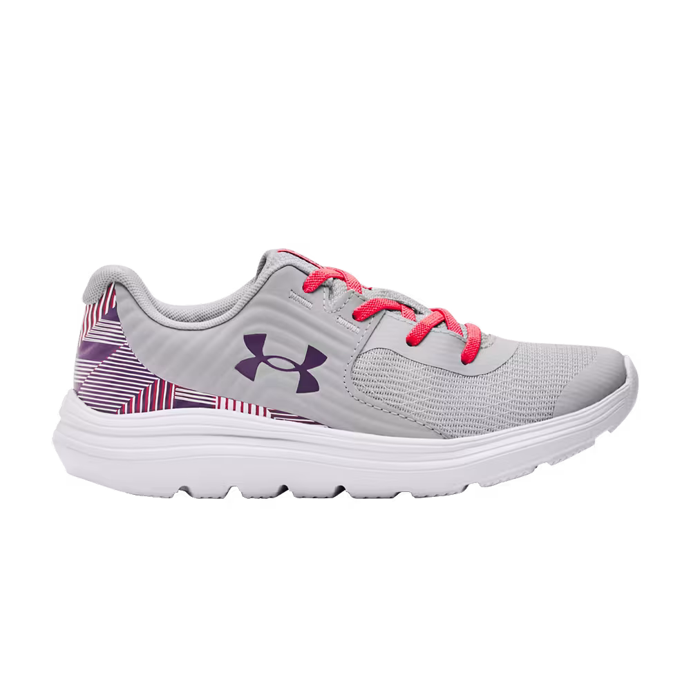 Under Armour Outhustle Print PS Halo Grey Pink Shock