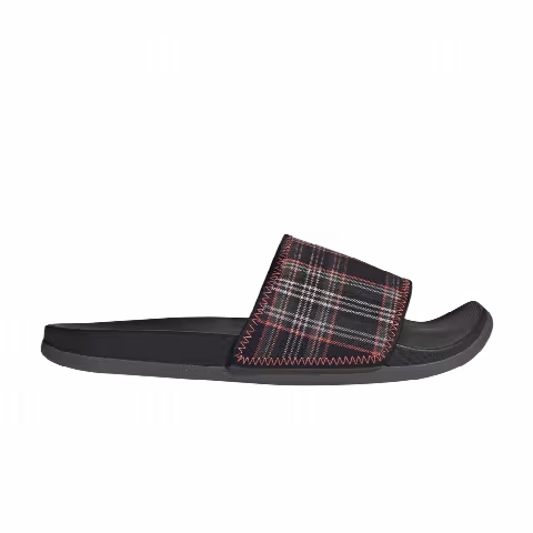 Adidas Adilette Comfort Slide 'Black Plaid'
