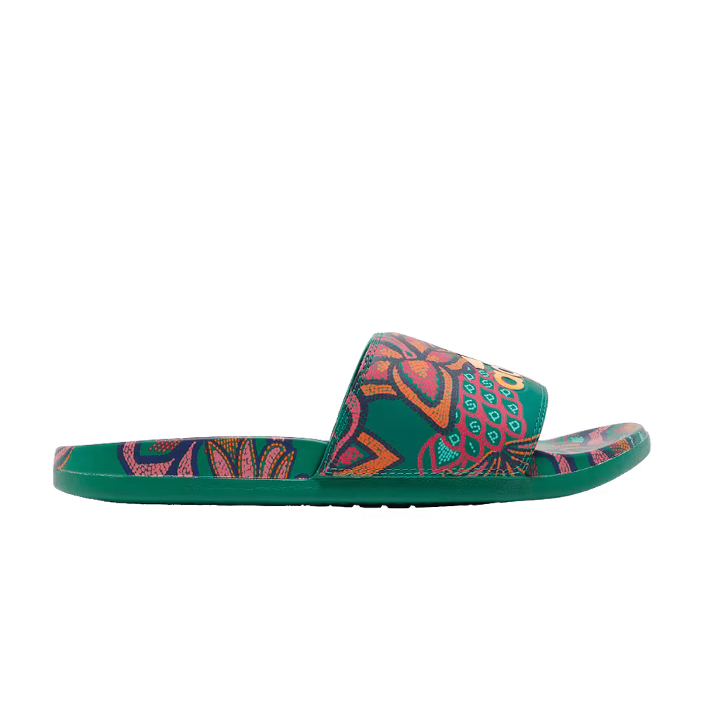 Adidas Women's Adilette Comfort Slide Floral - Bold Green