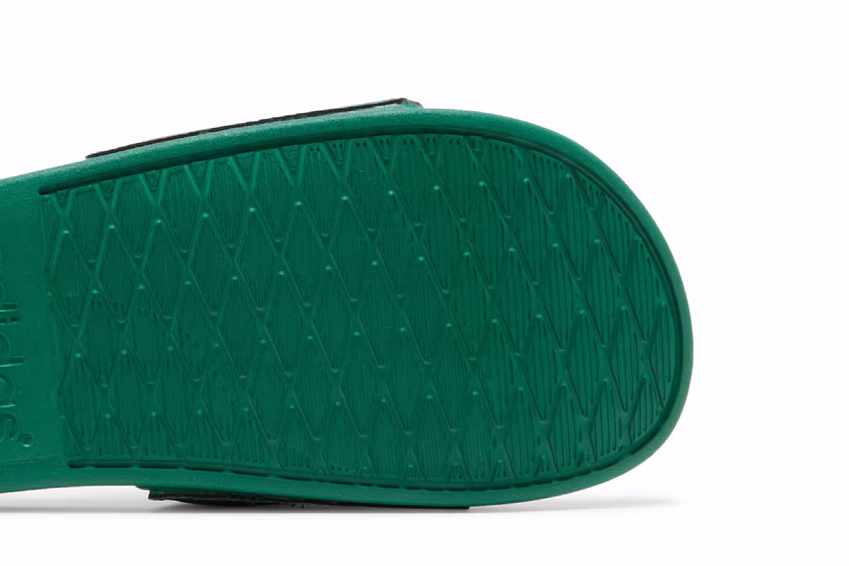 Adidas Women's Adilette Comfort Slide Floral - Bold Green, view 6