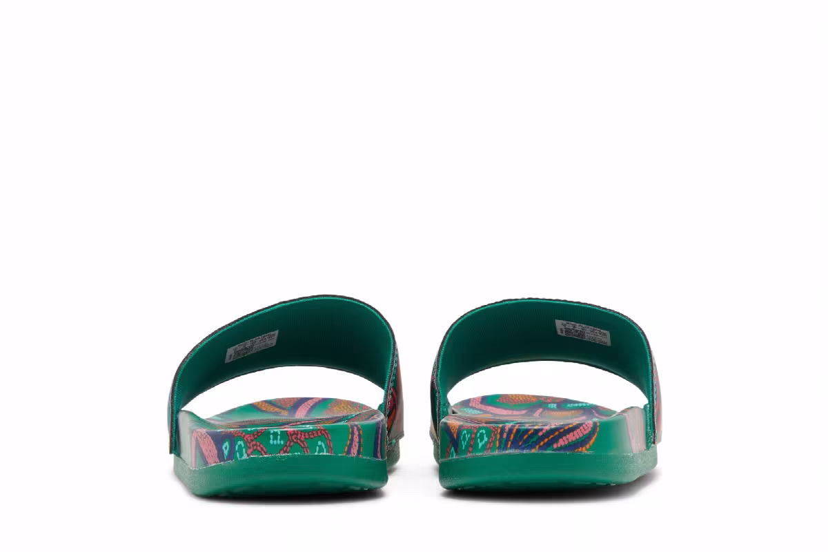 Adidas Women's Adilette Comfort Slide Floral - Bold Green, view 7