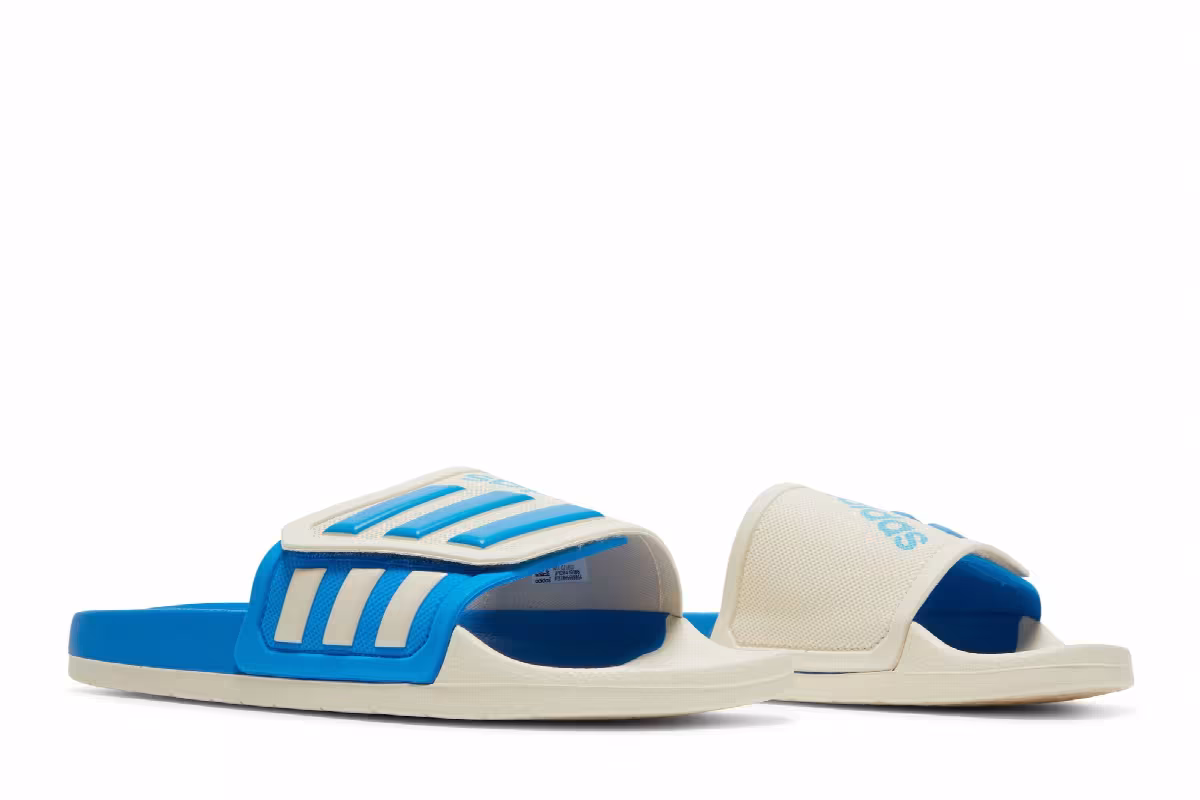 Adidas Adilette TND Slides White Blue Rush, view 9