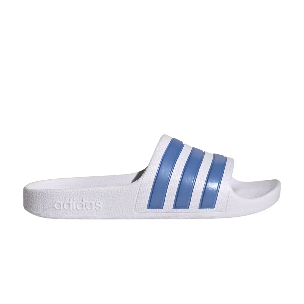 Adidas Adilette Aqua Slide J White Blue Fusion