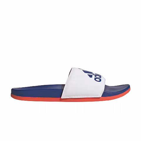 Adidas Adilette Comfort Slide 'White Royal Blue Solar Red'