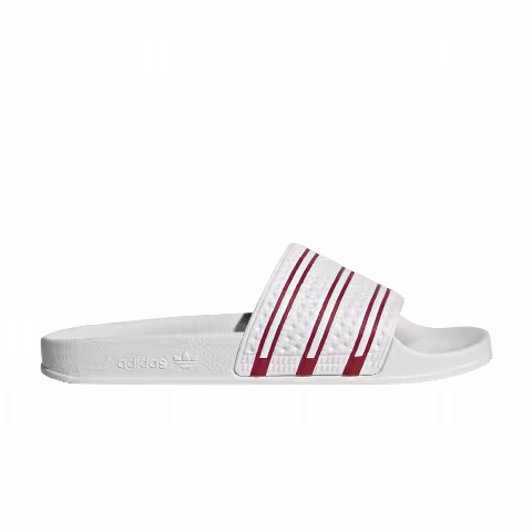 Adidas Adilette Slides 'White Team Power Red'