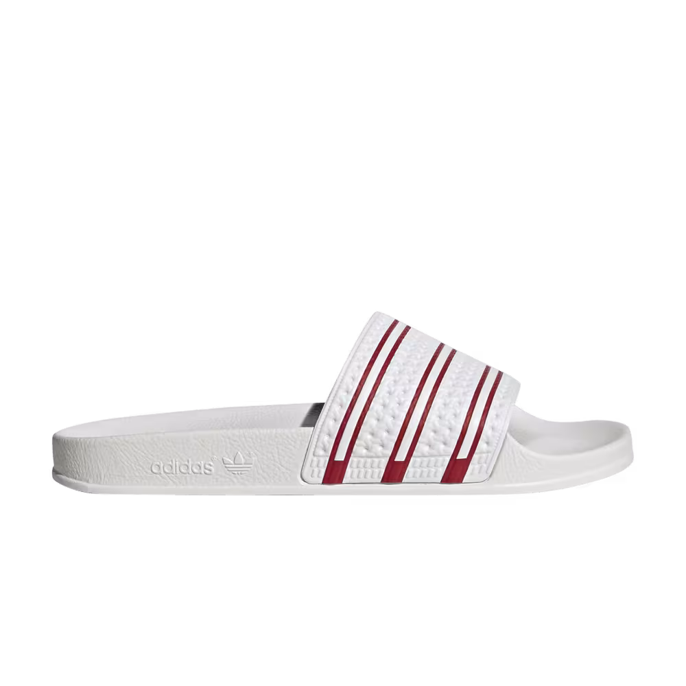 Adidas Adilette Slides White Team Power Red