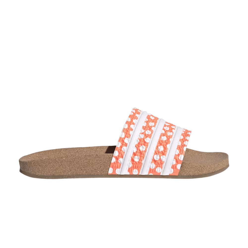 Adidas Women's Adilette Slide Polka Dot - Beam Orange Gum