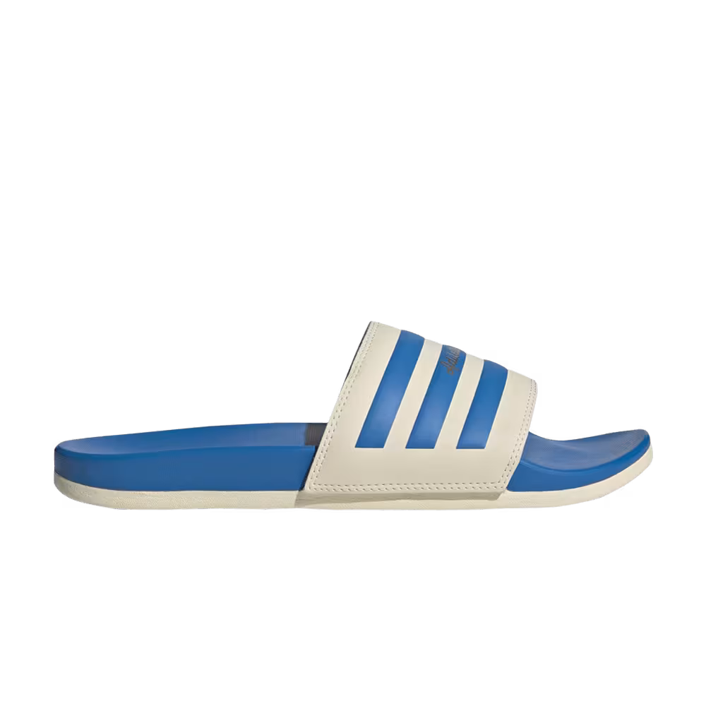 Adidas Adilette Comfort Slide White Blue Rush